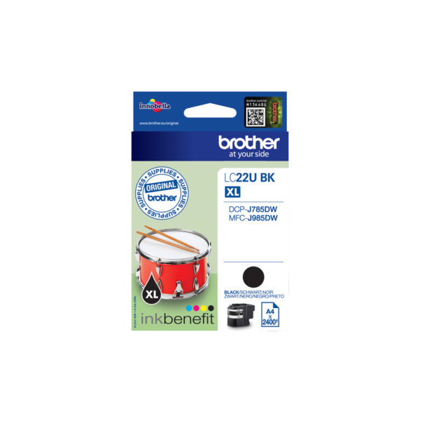Brother LC22UBK ink cartridge 1 pc(s) Original High (XL) Yield Black
