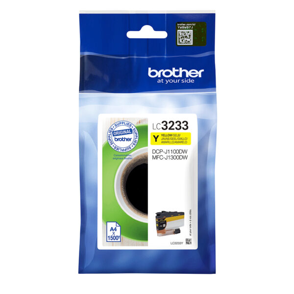 Brother LC3233Y ink cartridge 1 pc(s) Original Standard Yield Yellow Brother LC3233Y ink cartridge 1 pc(s) Original Standard Yield Yellow