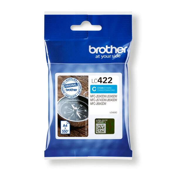Brother LC422C ink cartridge 1 pc(s) Original Cyan Brother LC422C ink cartridge 1 pc(s) Original Cyan