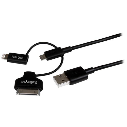 StarTech.com 1 m (3 ft.) 3 in 1 Charging Cable - Multi USB to