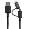StarTech.com 1 m (3 ft.) 2 in 1 Charging Cable - USB to Lightning or