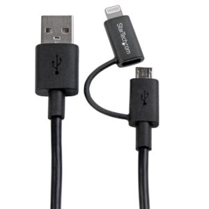 StarTech.com 1 m (3 ft.) 2 in 1 Charging Cable - USB to Lightning or StarTech.com 1 m (3 ft.) 2 in 1 Charging Cable - USB to Lightning or
