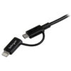 StarTech.com 1 m (3 ft.) 2 in 1 Charging Cable - USB to Lightning or