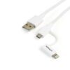 StarTech.com 1 m (3 ft.) 2 in 1 Charging Cable - USB to Lightning or