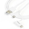 StarTech.com 1 m (3 ft.) 2 in 1 Charging Cable - USB to Lightning or