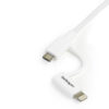 StarTech.com 1 m (3 ft.) 2 in 1 Charging Cable - USB to Lightning or