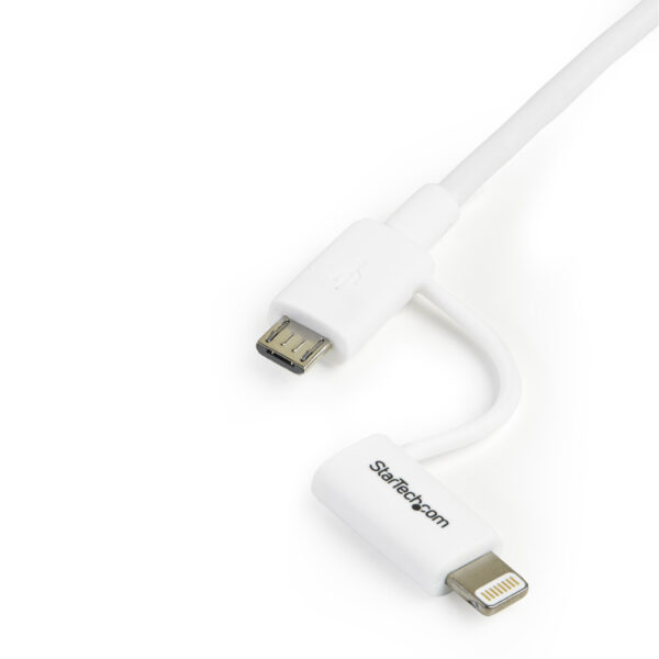 StarTech.com 1 m (3 ft.) 2 in 1 Charging Cable - USB to Lightning or
