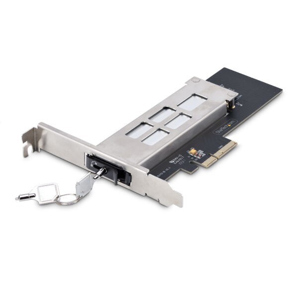 StarTech.com M.2 NVMe SSD to PCIe x4 Mobile Rack/Backplane with StarTech.com M.2 NVMe SSD to PCIe x4 Mobile Rack/Backplane with