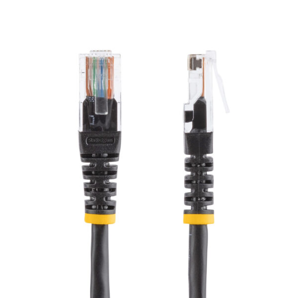 StarTech.com 15 ft Cat5e Black Molded RJ45 UTP Cat 5e Patch Cable