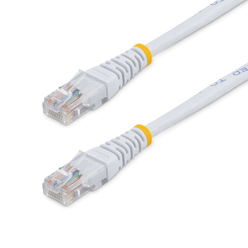 StarTech.com 15m Cat5e White Molded RJ45 UTP Cat 5e Patch Cable - 15