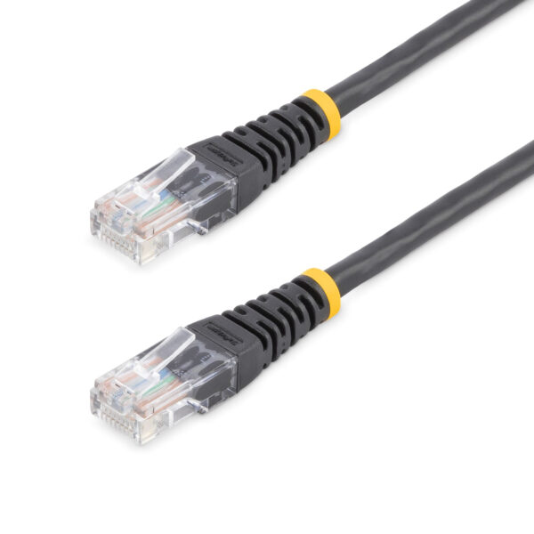 StarTech.com 15 ft Cat5e Black Molded RJ45 UTP Cat 5e Patch Cable