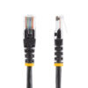 StarTech.com 15 ft Cat5e Black Molded RJ45 UTP Cat 5e Patch Cable