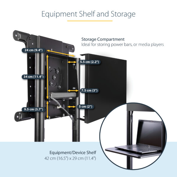 StarTech.com Mobile TV Cart - Portable Rolling TV Stand for 37-70" StarTech.com Mobile TV Cart - Portable Rolling TV Stand for 37-70"
