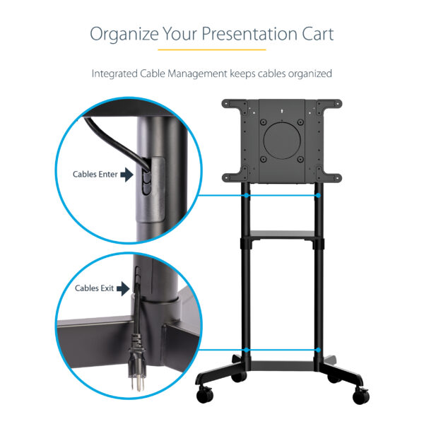 StarTech.com Mobile TV Cart - Portable Rolling TV Stand for 37-70" StarTech.com Mobile TV Cart - Portable Rolling TV Stand for 37-70"