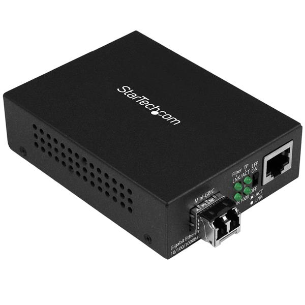 StarTech.com Gigabit Ethernet Fiber Media Converter - Compact - 850nm StarTech.com Gigabit Ethernet Fiber Media Converter - Compact - 850nm