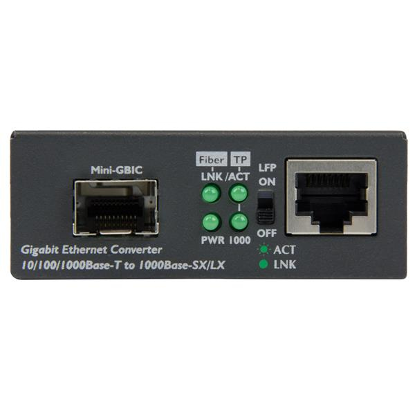 StarTech.com Gigabit Ethernet Fiber Media Converter with Open SFP Slot StarTech.com Gigabit Ethernet Fiber Media Converter with Open SFP Slot