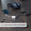 StarTech.com White Slim Mini Jack Headphone Splitter Cable Adapter