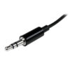 StarTech.com Black Slim Mini Jack Headphone Splitter Cable Adapter