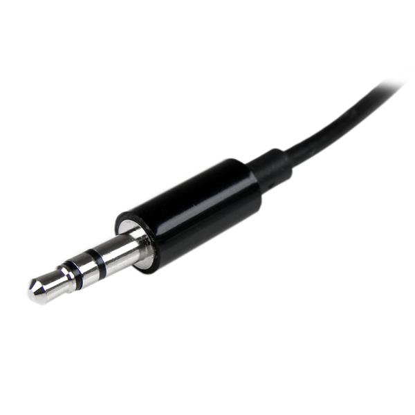 StarTech.com Black Slim Mini Jack Headphone Splitter Cable Adapter