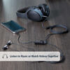 StarTech.com Black Slim Mini Jack Headphone Splitter Cable Adapter