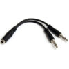 StarTech.com 3.5mm 4 Position to 2x 3 Position 3.5mm Headset Splitter