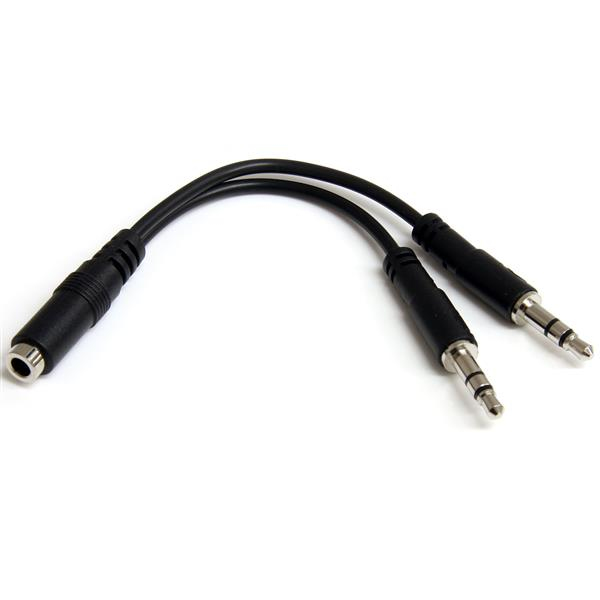 StarTech.com 3.5mm 4 Position to 2x 3 Position 3.5mm Headset Splitter