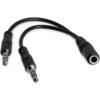 StarTech.com 3.5mm 4 Position to 2x 3 Position 3.5mm Headset Splitter