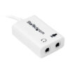 StarTech.com White headset adapter for headsets with separate