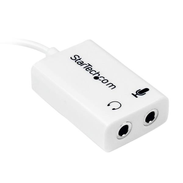 StarTech.com White headset adapter for headsets with separate