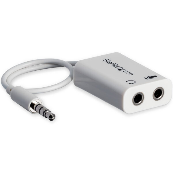 StarTech.com White headset adapter for headsets with separate