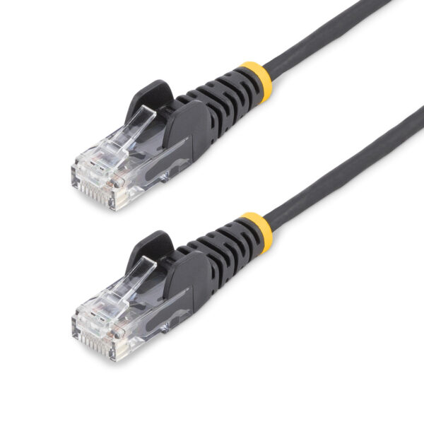 StarTech.com 2 m CAT6 Cable - Slim - Snagless RJ45 Connectors - Black StarTech.com 2 m CAT6 Cable - Slim - Snagless RJ45 Connectors - Black