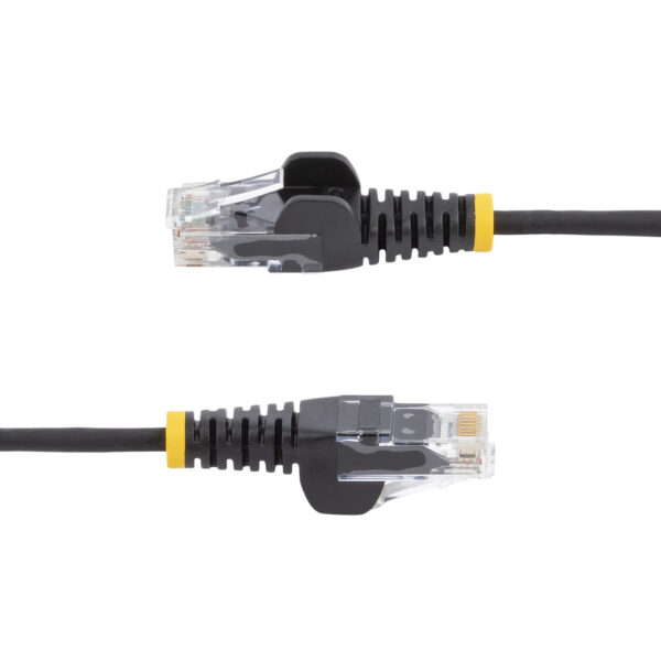 StarTech.com 2 m CAT6 Cable - Slim - Snagless RJ45 Connectors - Black StarTech.com 1 m CAT6 Cable - Slim - Snagless RJ45 Connectors - Black