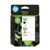 HP 62 2-pack Black/Tri-color Original Ink Cartridges HP 62 2-pack Black/Tri-color Original Ink Cartridges