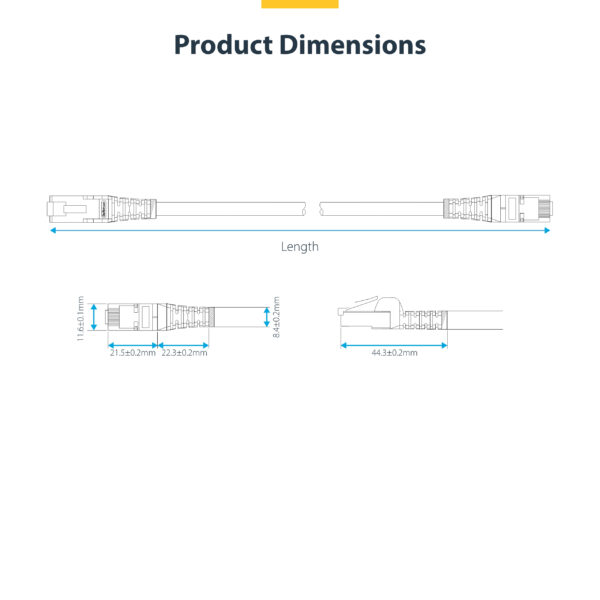 StarTech.com 2m White CAT8 Ethernet Cable, Snagless RJ45, 25G/40G, StarTech.com 3m White CAT8 Ethernet Cable, Snagless RJ45, 25G/40G,
