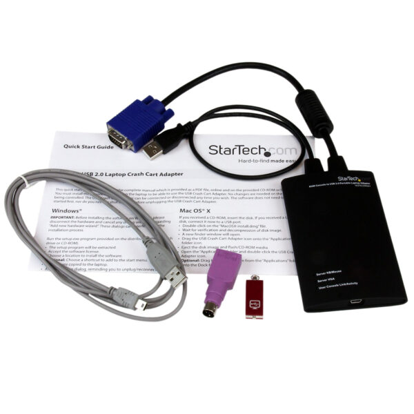 StarTech.com KVM Console to USB 2.0 Portable Laptop Crash Cart Adapter StarTech.com KVM Console to USB 2.0 Portable Laptop Crash Cart Adapter
