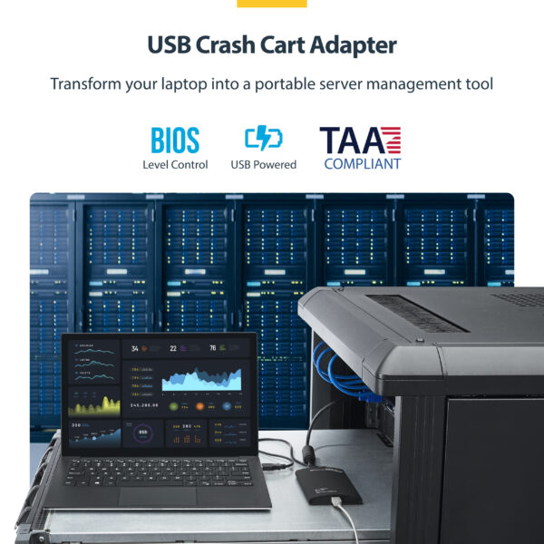 StarTech.com KVM Console to USB 2.0 Portable Laptop Crash Cart Adapter StarTech.com KVM Console to USB 2.0 Portable Laptop Crash Cart Adapter