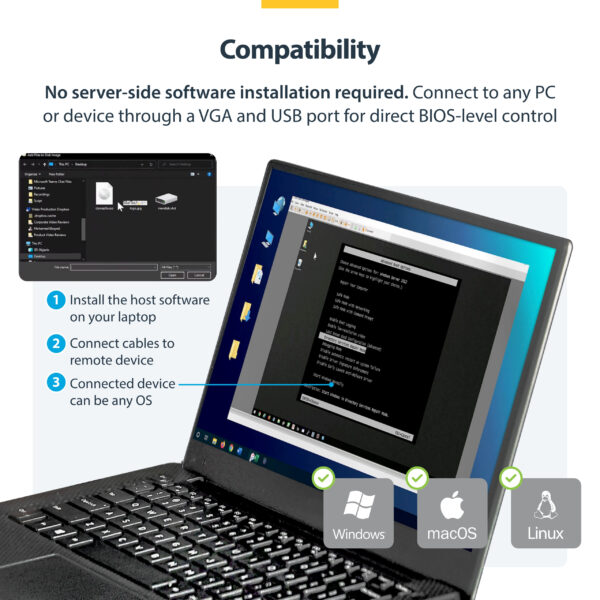 StarTech.com KVM Console to USB 2.0 Portable Laptop Crash Cart Adapter StarTech.com KVM Console to USB 2.0 Portable Laptop Crash Cart Adapter