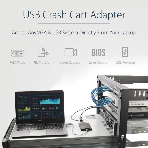 StarTech.com USB Crash Cart Adapter with File Transfer & Video Capture StarTech.com USB Crash Cart Adapter with File Transfer & Video Capture
