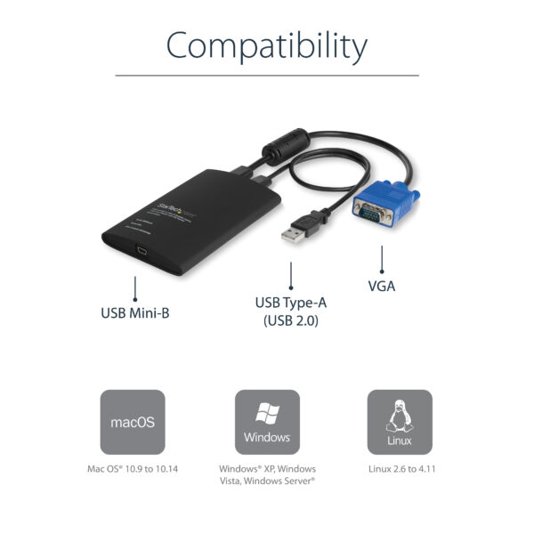 StarTech.com USB Crash Cart Adapter with File Transfer & Video Capture StarTech.com USB Crash Cart Adapter with File Transfer & Video Capture