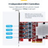 StarTech.com 4-Port USB Type-C PCIe Card, USB 3.2 10Gbps, USB-C PCI StarTech.com 4-Port USB Type-C PCIe Card, USB 3.2 10Gbps, USB-C PCI