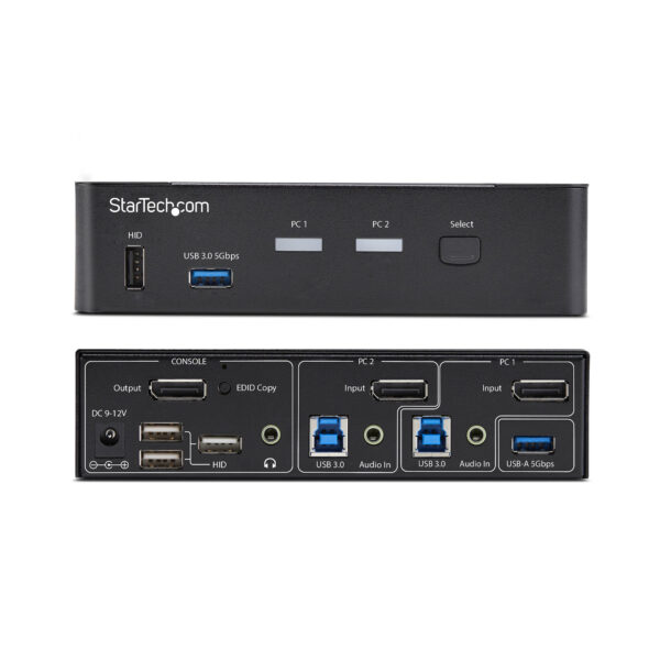 StarTech.com 2-Port DisplayPort KVM Switch, 4K 60Hz, DP 1.2, EDID StarTech.com 2-Port DisplayPort KVM Switch, 4K 60Hz, DP 1.2, EDID