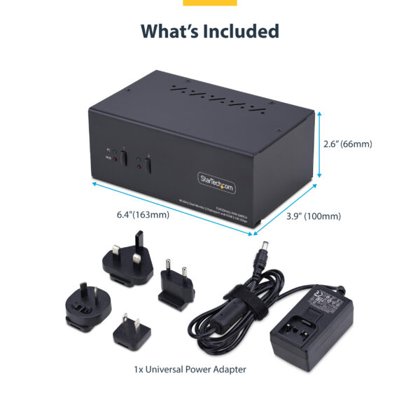 StarTech.com P2ADDH462-KVM-SWITCH KVM switch Black