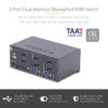 StarTech.com 2-Port Dual-Monitor DisplayPort KVM Switch, 4K 60Hz, 2x StarTech.com 2-Port Dual-Monitor DisplayPort KVM Switch, 4K 60Hz, 2x