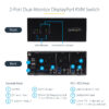 StarTech.com 2-Port Dual-Monitor DisplayPort KVM Switch, 4K 60Hz, 2x StarTech.com 2-Port Dual-Monitor DisplayPort KVM Switch, 4K 60Hz, 2x