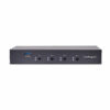 StarTech.com 4-Port KM Switch with Mouse Switching, USB Switch for