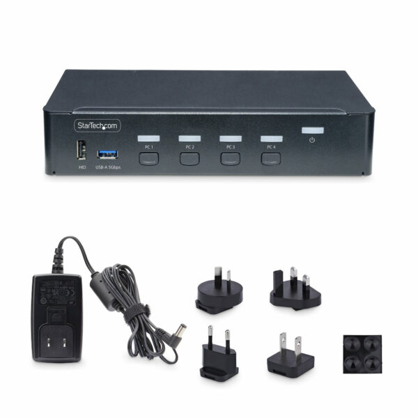 StarTech.com 4-Port DisplayPort KVM Switch, Single 4K 60Hz Monitor, StarTech.com 4-Port DisplayPort KVM Switch, Single 4K 60Hz Monitor,