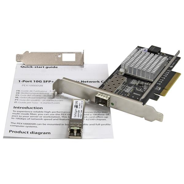 StarTech.com 1-Port 10G SFP+ Fiber Optic Network Card - PCIe - Intel