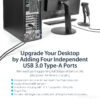 StarTech.com 4 Port USB 3.0 PCIe Card w/ 4 Dedicated 5Gbps Channels StarTech.com 4 Port USB 3.0 PCIe Card w/ 4 Dedicated 5Gbps Channels