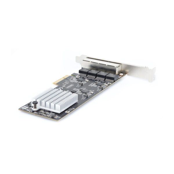 StarTech.com 4-Port 2.5Gbps NBASE-T PCIe Network Card, Intel I225-V,