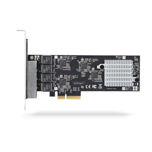 StarTech.com 4-Port 2.5Gbps NBASE-T PCIe Network Card, Intel I225-V,